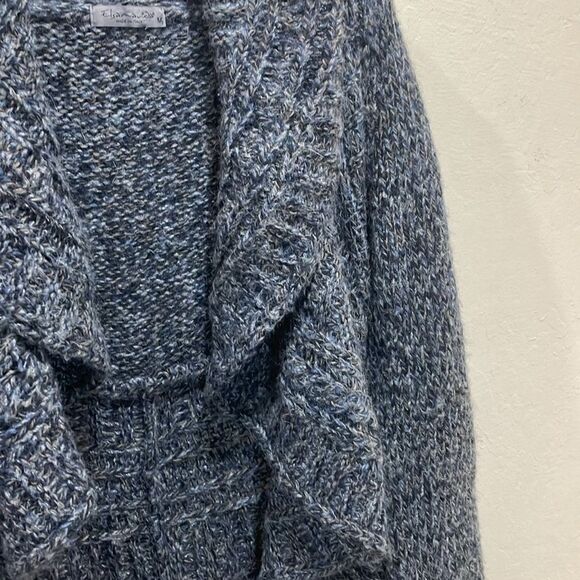Anthropologie Elsamanda Wool Blend Shawls Collar Open Waterfall Cardigan - M - Picture 5 of 13